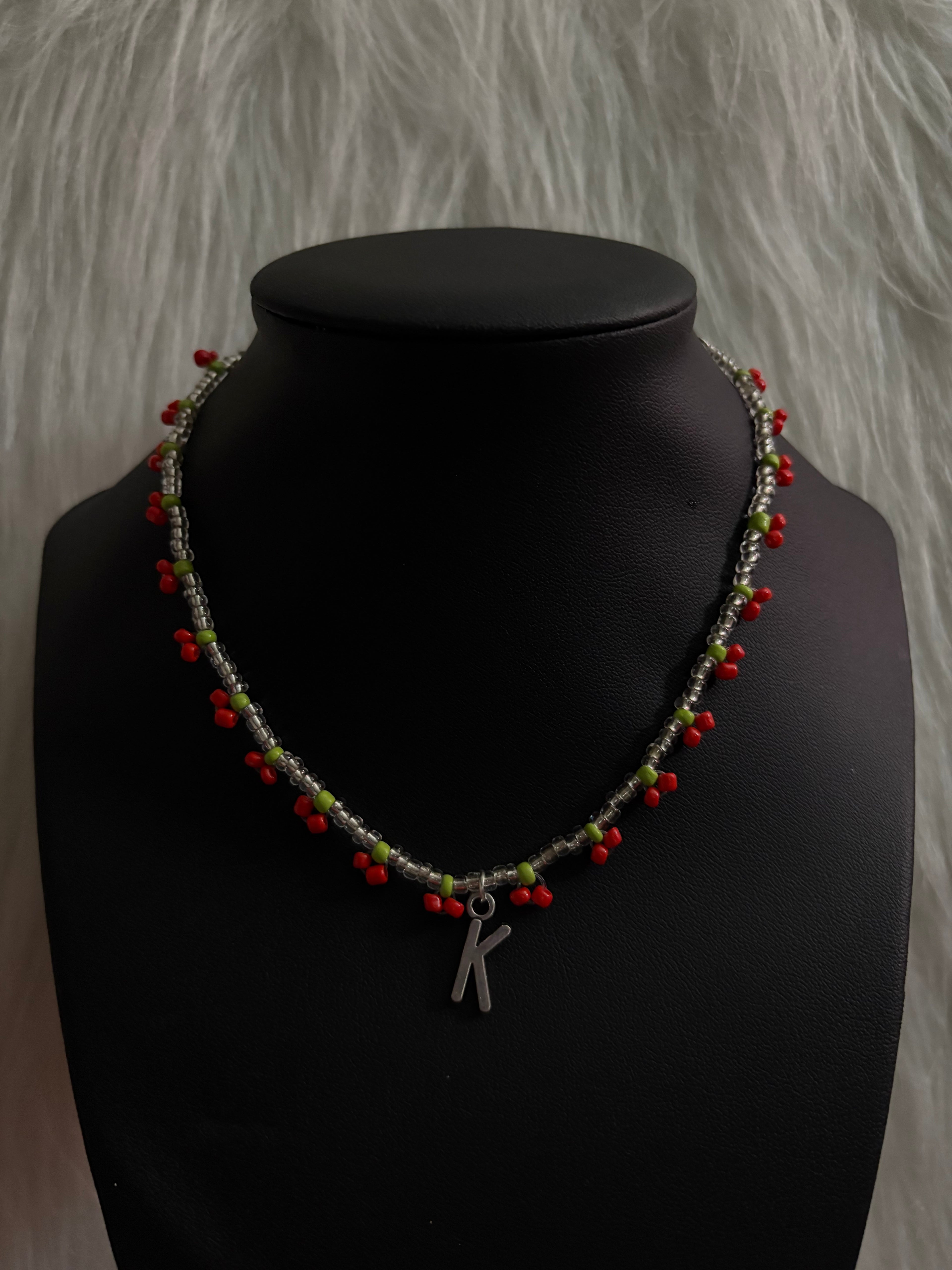Initial Cherry Necklace