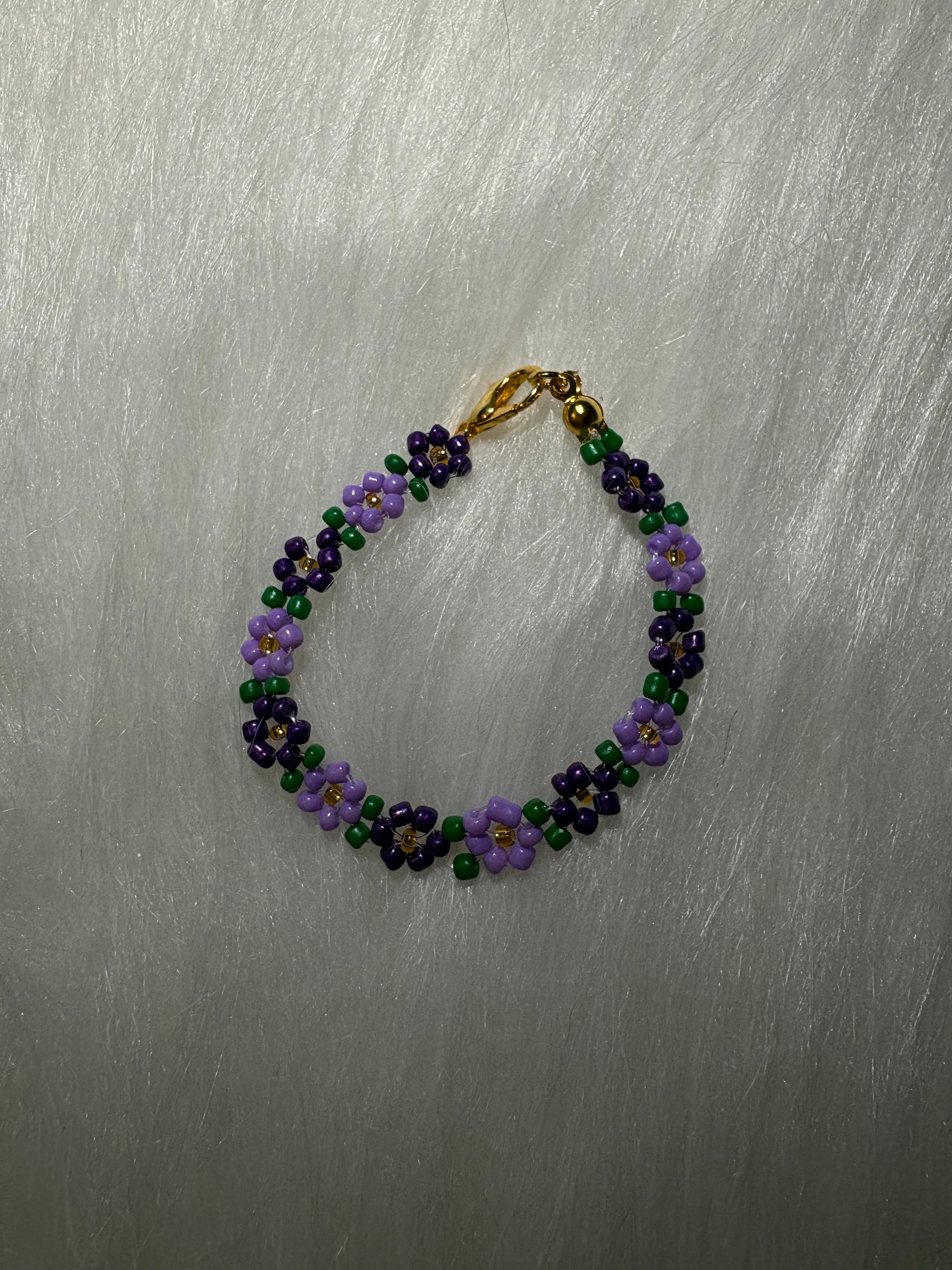 Purple Daisy Bracelet