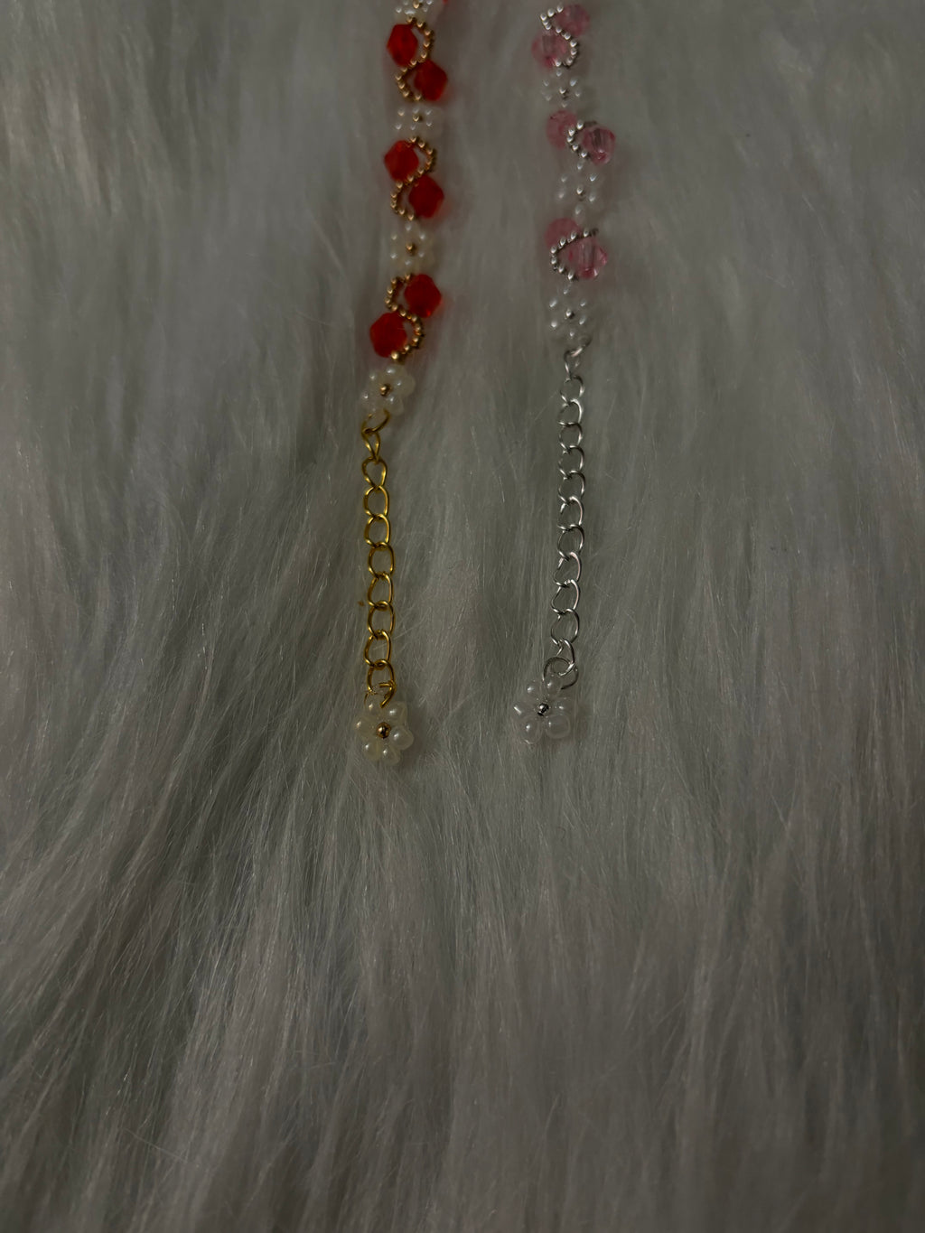 Red & Pink Daisy Bracelet